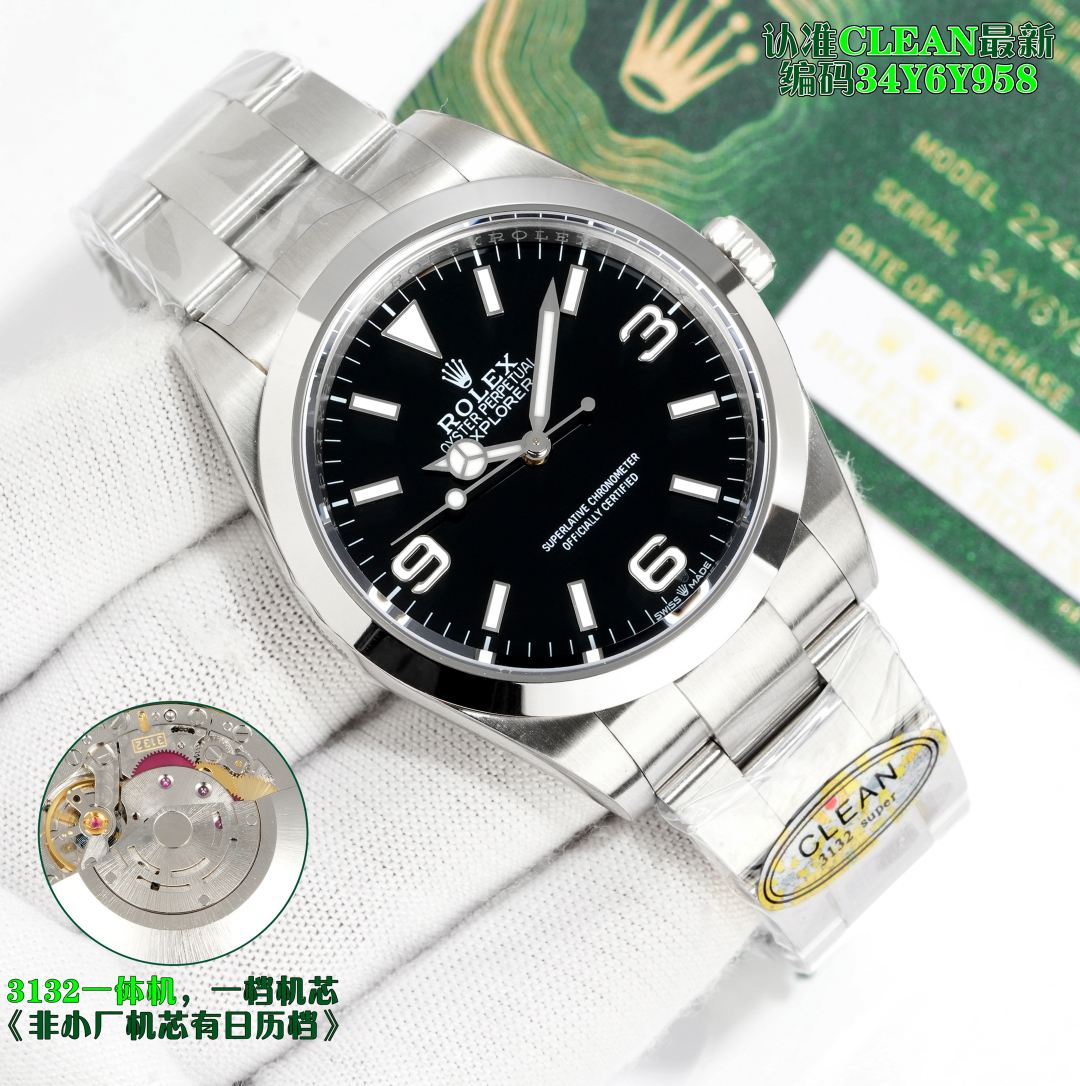 SJ production 1650??
New clean Factory /c factory ROLEX ??MK1 Air King Series 1 116900, three codes in one with NFC sensor card
For this Air King, the watch ?? code 34Y6Y958, the watch ?? clasp code R3L. Model 1 116900 Size 39mm with 3132?? integrated mov