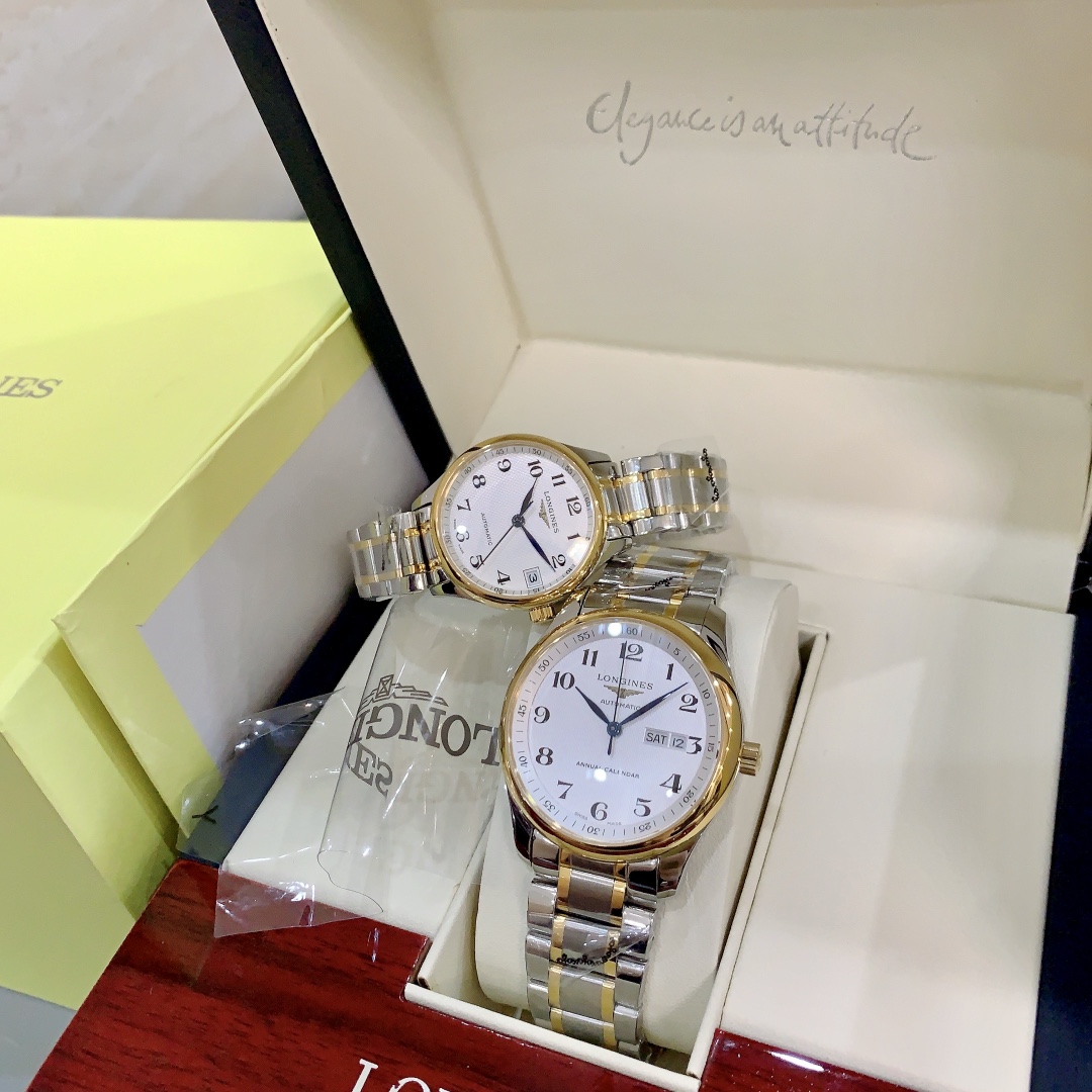 ?? Classic Pair ???? Brand: LONGINES?? Model: Master collection couple mechanical watch Movement: Equipped with Citizen movement (???? imported 8215) Glass: Scratch-resistant sapphire crystal case: 316 stainless steel case ultra-thin slender Original sync