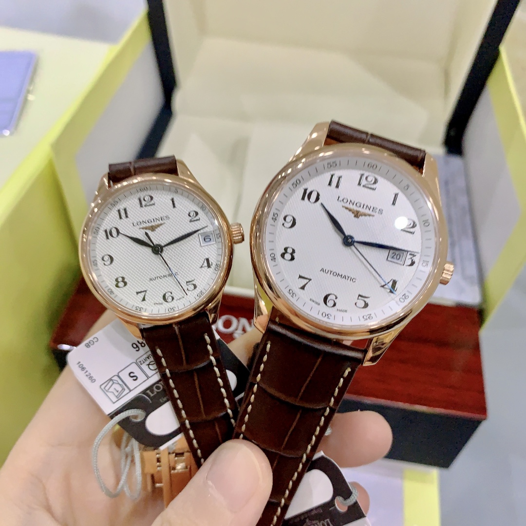 ?? Classic Pair ???? Brand: LONGINES?? Model: Master collection couple mechanical watch Movement: Equipped with Citizen movement (???? imported 8215) Glass: Scratch-resistant sapphire crystal case: 316 stainless steel case ultra-thin slender Original sync