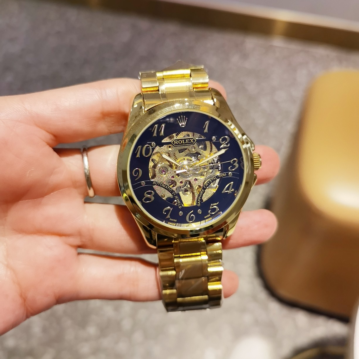 [Stainless steel strap with ten butterfly clasp] P125, ROLEX - ROLEX[color], automatic mechanical movement ??, with the finest material and meticulous workmanship! Super mineral iridesy glass, vacuum plating, precision water resistance, diameter: 43mm, th