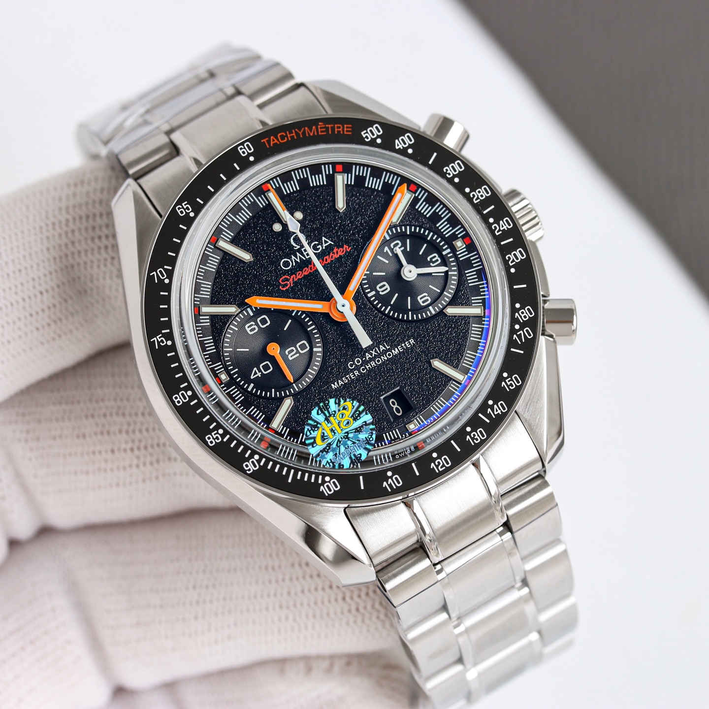 1800
Omega SPEEDMASTER TVS self-developed and self-made 9900 movement, 3 o 'clock dial with 12 hours and 60 minutes cumulative chronograph dials. All functions and appearance are the same as the original, ??TVS craftsmanship ?? [1] The steel is made of im