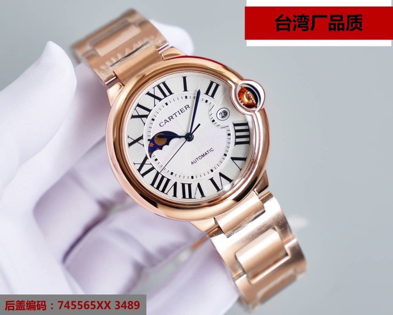 [Taiwan factory Star Series 8217 Japanese machine] ?? Cartier Ballon Bleu series, this series of watches is known in the Cartier watchmaking industry for its delicate style and elegant style, of course this watch must have such qualities. The color of the