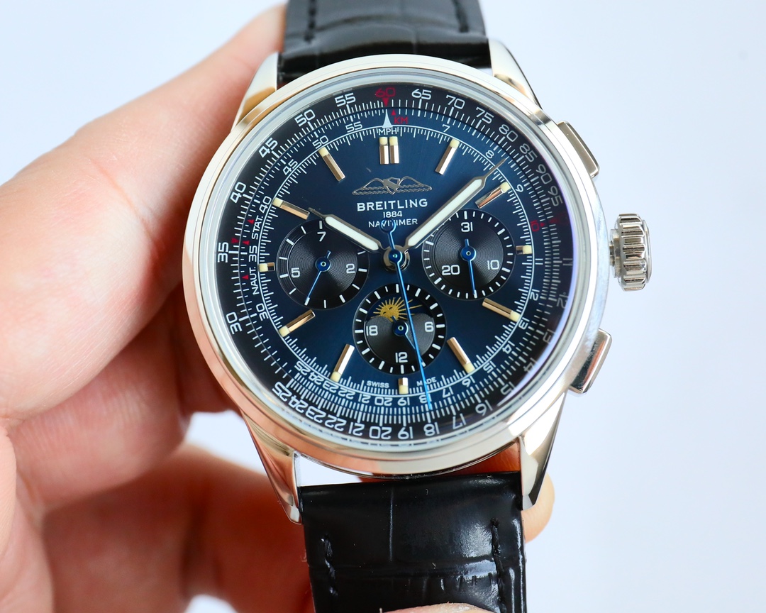 White case 1450, gold case 1500
GF Factory Breitling Aviation Timepiece collection
It still adheres to the quality of the original piece, with top-notch workmanship, highly recommended!
[Diameter] 42MM, the same size as the original
[Strap] The calfskin s