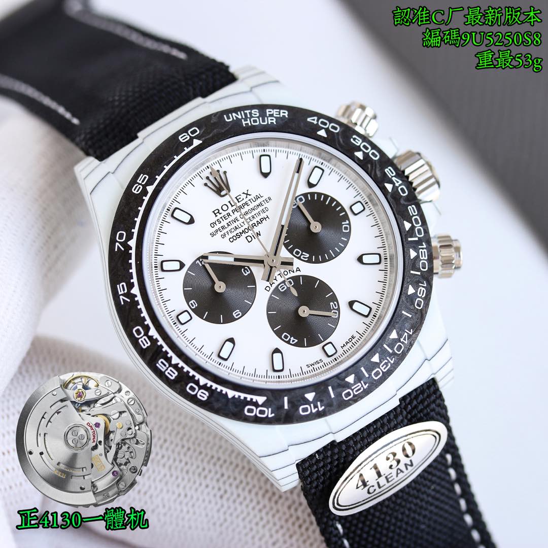 2950
C factory /clean, must be fine, (updated custom ultra-light carbon fiber material, one-piece case, one-piece clasp, make the watch ?? watch MORE EASY and QUICK, comfortable to wear, full ??)
ROLEX Cosmochronograph Daytona carbon fiber integrated case