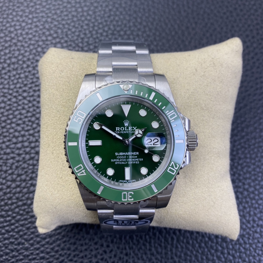Clean Factory /C factory Rolex 116610LN Classic Black Submariner Green Submariner 40mm
1: Equipped with Dandong 3135 stable movement
2: Full watch 904L stainless steel/with ar factory steel strap
3: The dial uses the market's exclusive "pot lid dial" desi