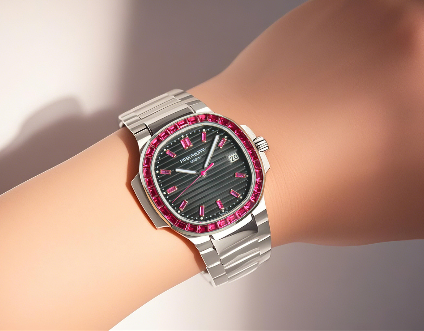 Dream watch Patek Philippe Hidden model Nautilus GR Factory, 2025 latest masterpiece Patek Philippe Nautilus 5711 series high appearance level women's watch, ceiling style, all eight gold pieces complete [2025 Super divine Masterpiece Top Version] Patek. 