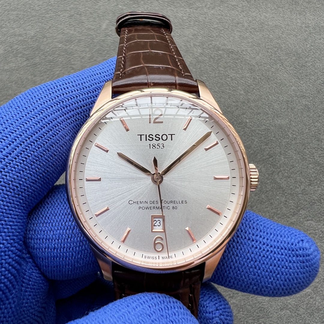 [White case 750 rose 780, leather steel same][Rose][Rose] Original single quality Tissot Trumpor series classic T099.407.16.048.00 Trumpor automatic mechanical watch, Huang Xiaoming same original factory accessories ? with 2824 movement. Sapphire crystal,