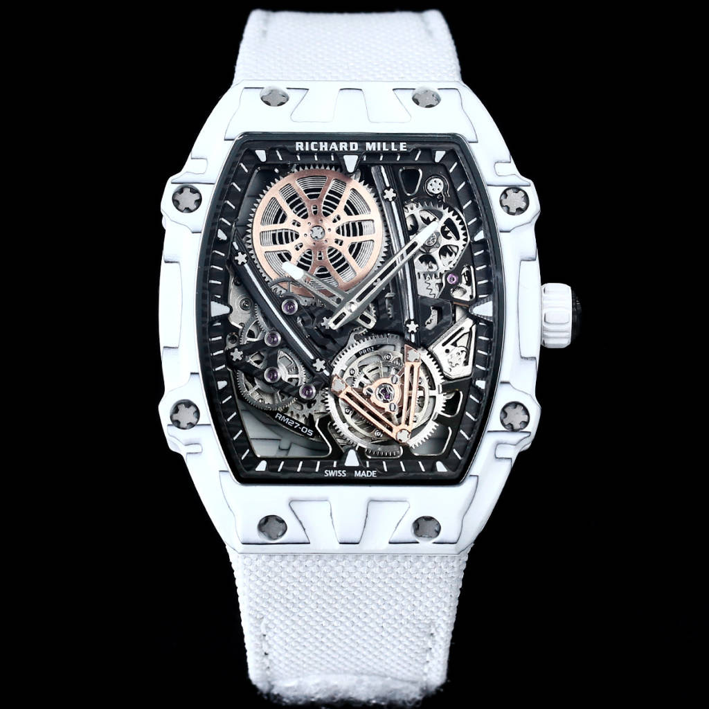 ??RICHARD MILLE RM 27-05 Flying Tourbillon Rafael Nadal Floating Tourbillon watch -- ultra light, Ultra thin

The whole watch weighs only 38g (including the strap), and the case is only about 9mm thick
The whole watch measures 37.25?? 47.25?? 9mm

RICHARD