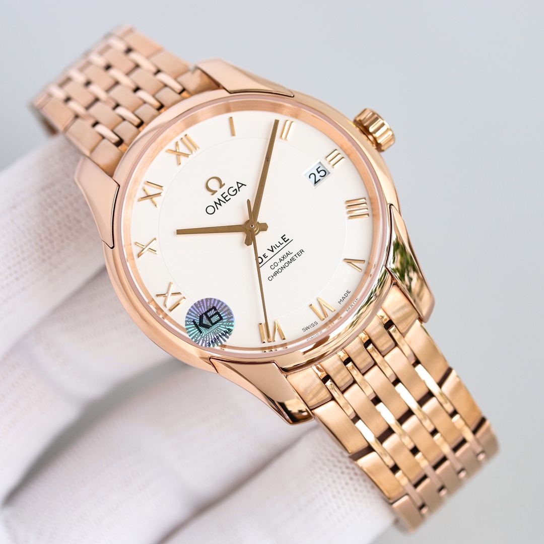 SJ produces white case 1500 and gold case 1550
OMEGA De Ville ??KT9 with Co-axial 8500 movement!
1. Factory modified 2824 black balance wheel, quality guaranteed. The calendar font size and stereoscopic effect are exactly the same as the original.
2. The 