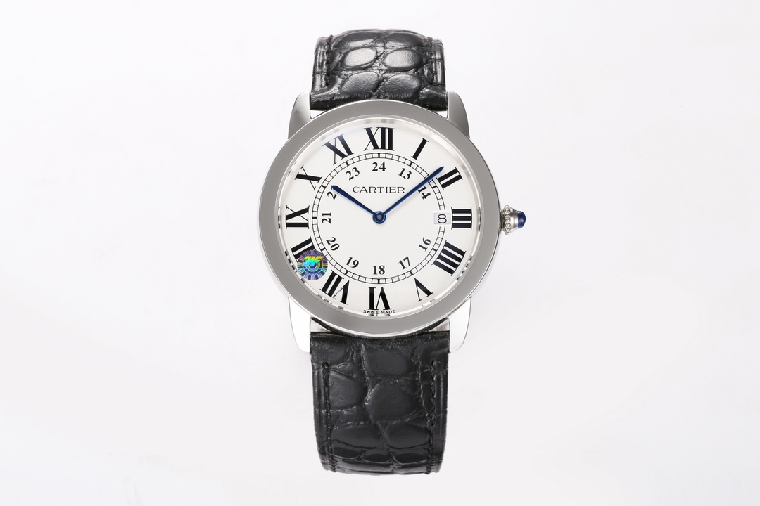 3wf upgrade, top CARTIER RONDE DE CARTIER London collection WSRN0021 and W6700155 models released simultaneously, 3wf couple watches large and small, perfectly retaining the elegant appearance and Cartier characteristics Roman numeral hour markers, swords