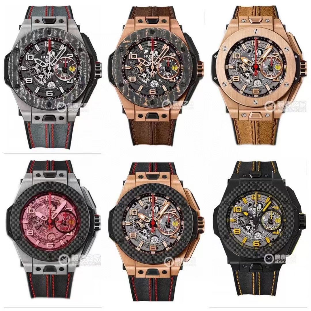 SJ 2300
HBF FACTORY HUBLOT ??A42 Hublot Best Reissue of the Year BlG BANG series 401.OQ.0123.VR Carbon fiber bezel Composite material bezel Layered structure only Unique Charm Serial Number 401.NJ.0123.VR1 Bezel: Carbon fiber mixed with titanium. 2 Crysta