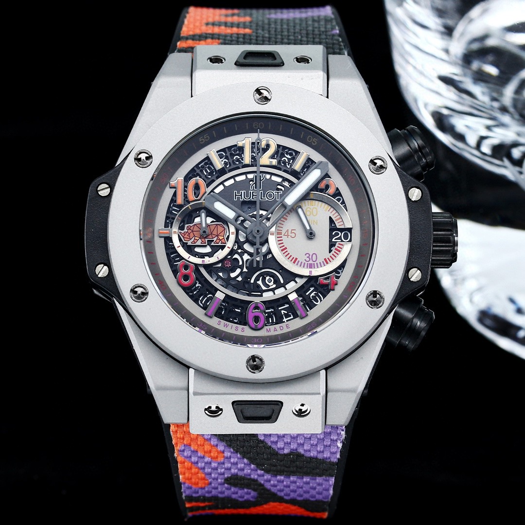 Latest new face shipment HUBLOT - brave and fearless, PUNCH punch, short "HUB" "Hublot", BigBang element material Chronograph v2 version ? Case made of imported 316 stainless steel material explosive design ? Equipped with imported running seconds movemen