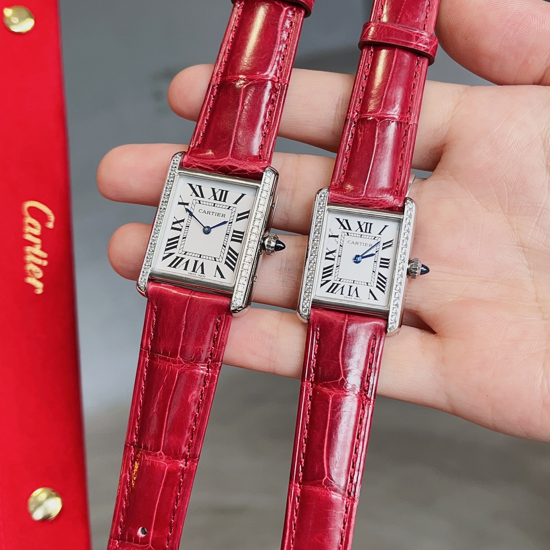 ?? White 600, White Diamond 630
Cartier Tank Tant Must! American River Crocodile leather Haute couture Edition in six colors to choose from Cartier's new TankMust watch in 2021. It Must be a TANK among all the classic Cartier TANK watches, I would definit