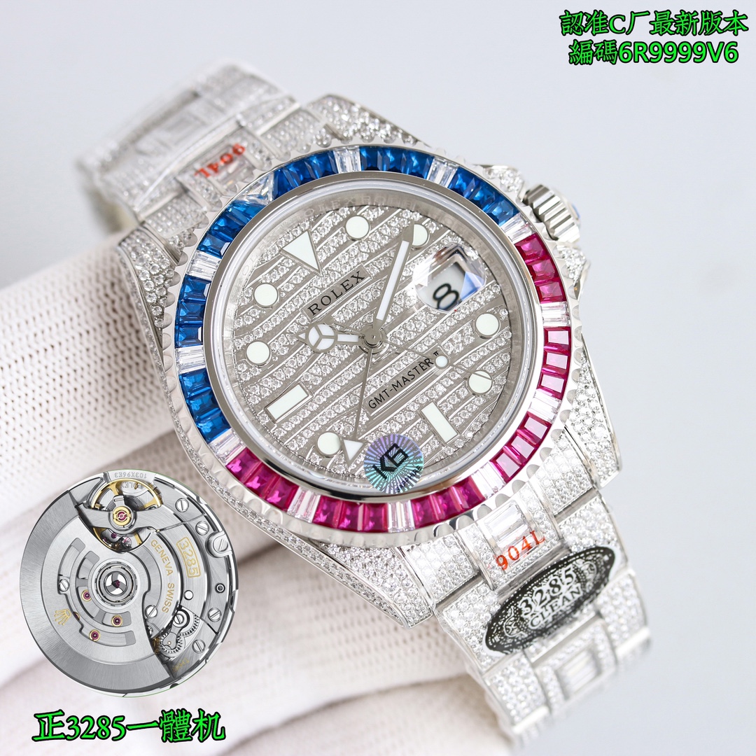 2850
Produced by C Factory, absolute quality, CLEAN Factory
Hot style, GTM Four hands arrive, Rolex Custom Special Edition [color] Extremely luxurious, Factory C challenges a new height of reissue - perfectly recreating the most expensive Rolex Starry Sky
