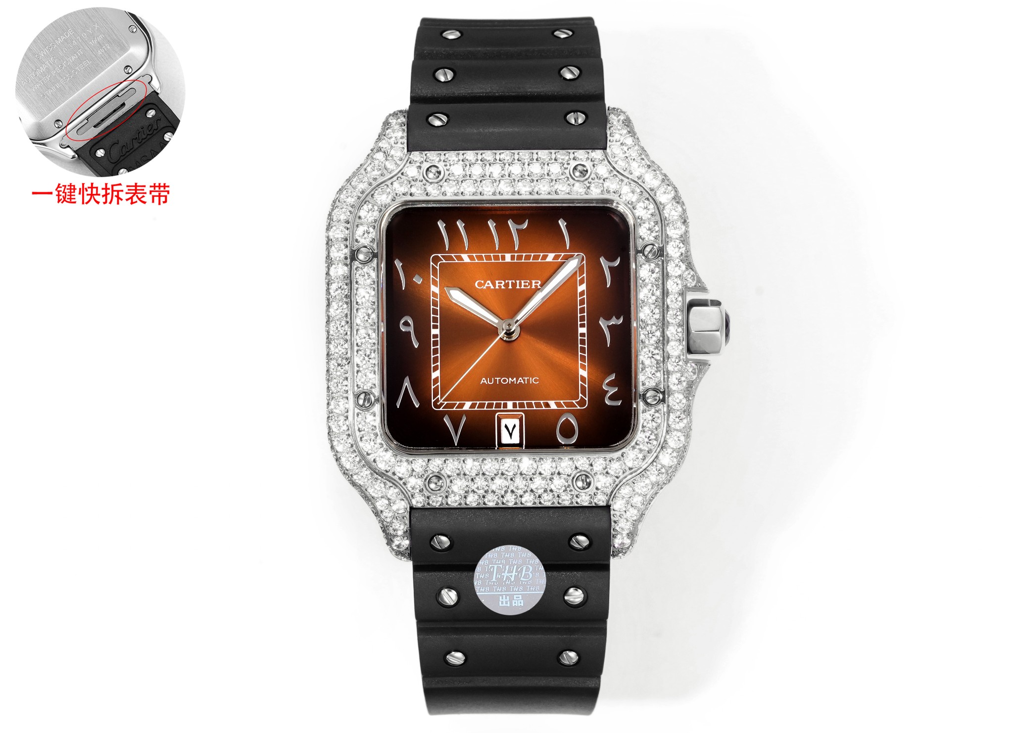 Leather steel 1850, tape 2050
THB New Cartier Santos Middle East Edition Tape Full Diamond
[Original mold opening ??????2024 latest Cartier Santos
1 ? [Case] Genuine mold, with the best imported 316L case! 1 ?? [Case] Genuine mold, featuring the best impo