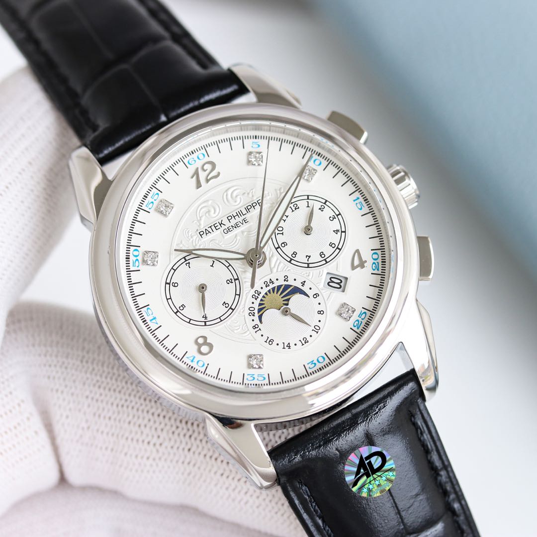 Patek Philippe makes a stunning debut with a 41mm case that fits the average male hand size, very business or ? casual. It has a strong visual impact, is unforgettable, and has a more beautiful physical texture.
1 ? With imported 9100 multi-functional mov