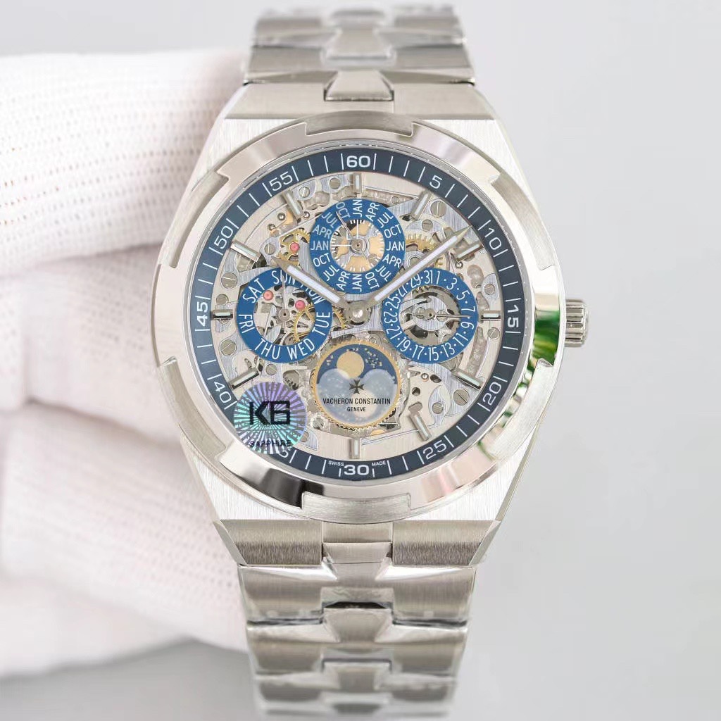 From SJ 1500
Vacheron Constantin VC ??MS2 Four Seas Collection 4300V/120G-B102 Perpetual Calendar Multifunction watch with stylish white tape/Sunshine Orange tape exclusive Stylish version
It is equipped with the same Cal.1120QP movement as the original, 