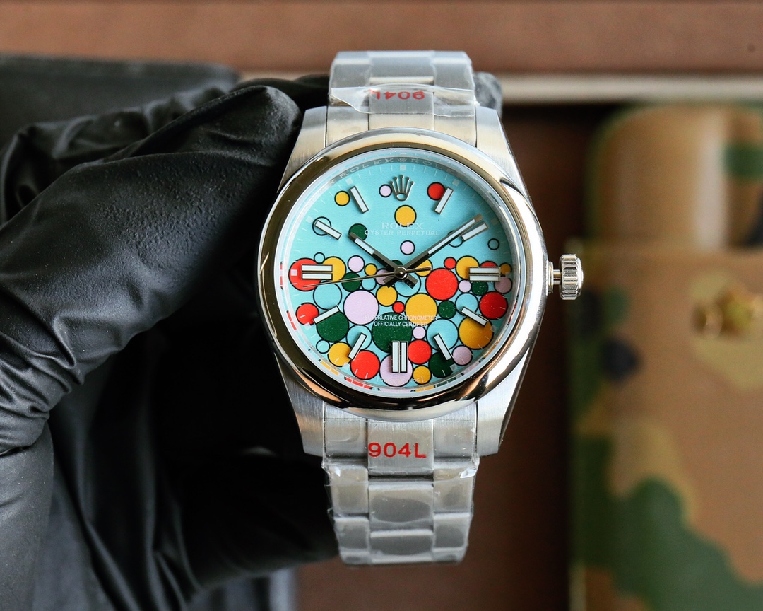 New STRONG selling of the seven colors of the Oyster Perpetual Rolex Oyster Perpetual ?? Official Sync 124300 model perfectly crafted original details in 316L stainless steel case, original sync case shape, details (not the same case as the Datejust) rest