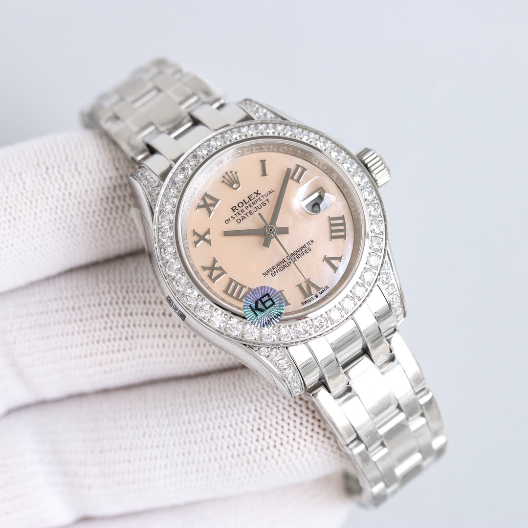 White shell 1200 gold 1250
Rolex - 34mm PEARLMASTER series
?? : The women's Pearl Lady model is forged with 904L stainless steel for the stainless steel watch, and the case is highly resistant to corrosion. This superalloy is not only very durable and eas