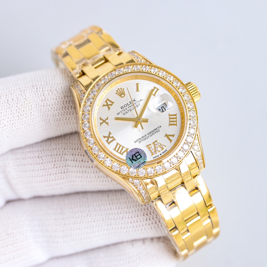 White shell 1200 gold 1250
Rolex - 34mm PEARLMASTER series
?? : The women's Pearl Lady model is forged with 904L stainless steel for the stainless steel watch, and the case is highly resistant to corrosion. This superalloy is not only very durable and eas