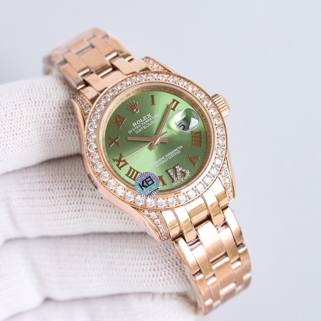 White shell 1200 gold 1250
Rolex - 34mm PEARLMASTER series
?? : The women's Pearl Lady model is forged with 904L stainless steel for the stainless steel watch, and the case is highly resistant to corrosion. This superalloy is not only very durable and eas