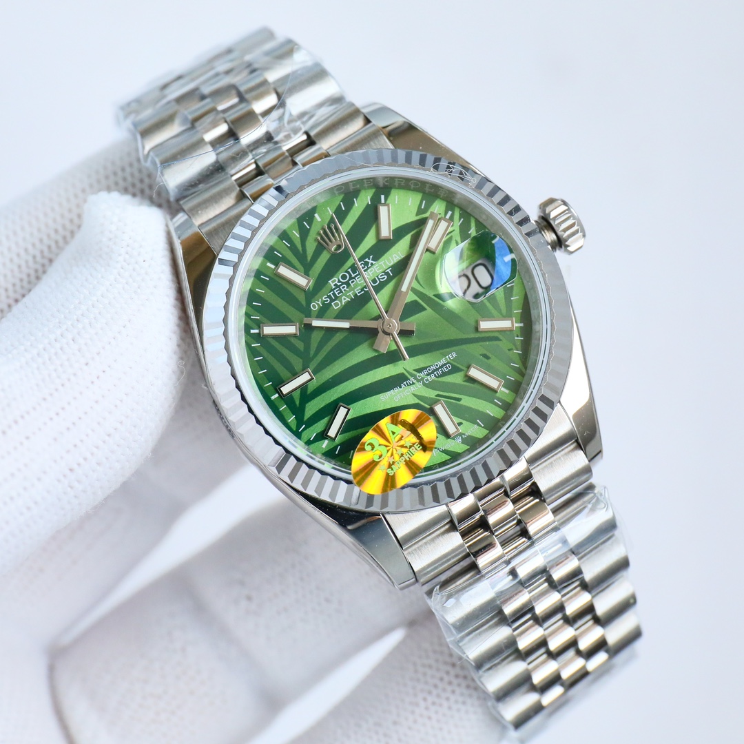 3A white case 1150 Gold case 1200
The latest model, the highest performance ratio 3A factory ROLEX Rolex Date36mm series ???EA1 latest release, custom version one watch one code, popular model 36mm diameter Date
??: Equipped with the 2824 movement with ad