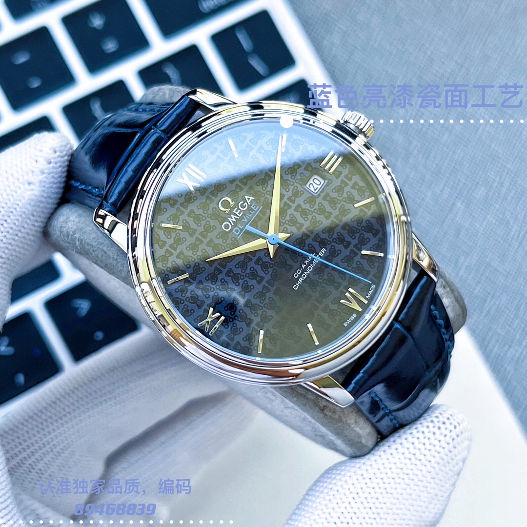- White shell 520 gold 540 steel band plus 30
Omega - De Ville series, genuine mold from Taiwan factory. The Obis bear ?? is coming, with a curved, scratch-resistant double sapphire crystal inside treated with anti-glare (transparent, high definition, dur
