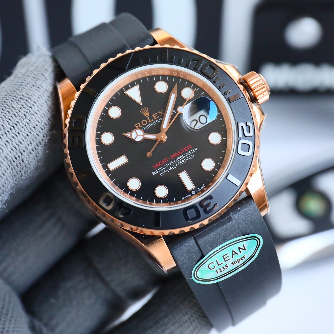 ROLEX 2836 3235 optional Yacht-Master SERIES The affordable version you want gold is here, plus no 18k gold watch is here! When it comes to the Rolex Yacht-Master series, the most popular one should be the 116655-Oysterflex bracelet watch, which is common