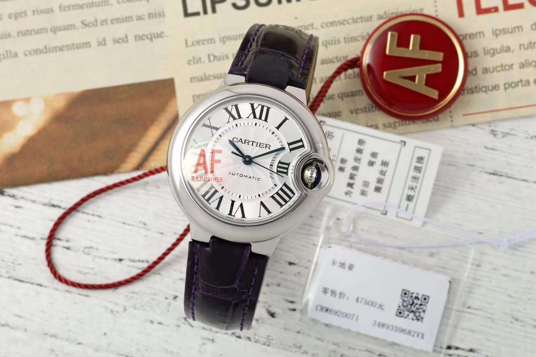 AF - Cartier33mm Ballon Bleu Series Watch (Equipped with imported premium American alligator leather strap, available in multiple colors!)

[Case] 33mm in diameter, 10mm in thickness, original consistent! Stainless steel case, top-quality sapphire crystal