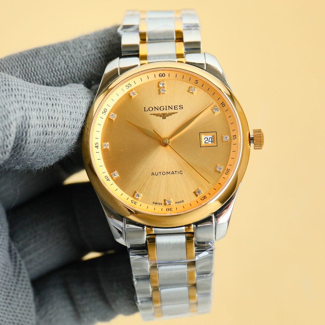 White 750 and gold 800
New LONGINES- Master three-character series original mold all accessories are 100% interchangeable and universal with genuine products
[Movement] Can be equipped with movement 2824 movement with the latest skeletonized rotor, the wh