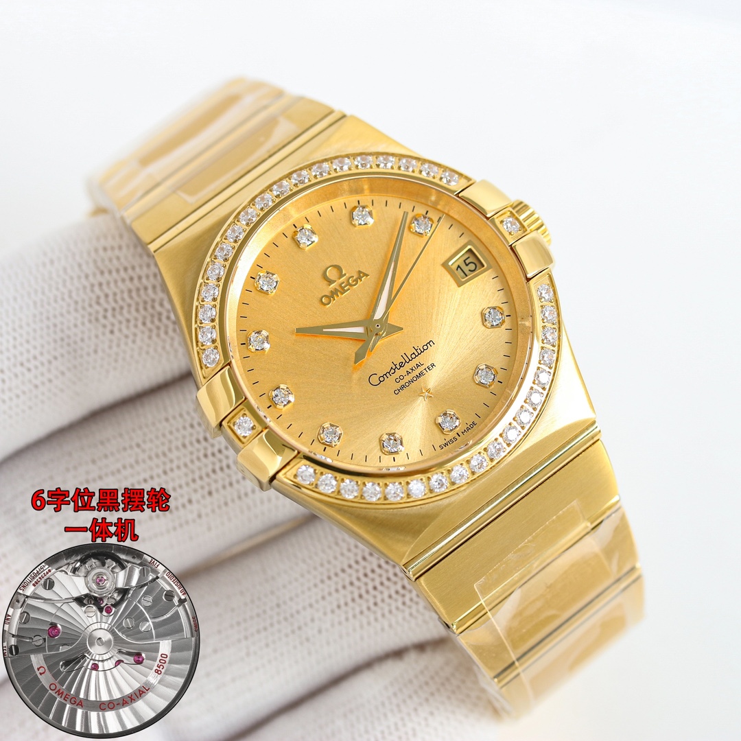 1150 gold +50 diamonds +50
OMEGA Constellation 38m,
The Omega Double Eagle Constellation 38mm watch perfectly showcases the unique charm of its Constellation collection. The well-known "claw" design makes it one of the most recognizable models. This uniqu