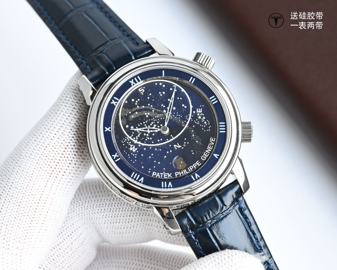 PP. Patek Philippe Starry Sky 5102PR [Take this picture to order and get a pair of tape for free/One watch, two wears/Look cool no matter how you wear it!] The highest version on the market has the same functions and movement as the genuine one, featuring
