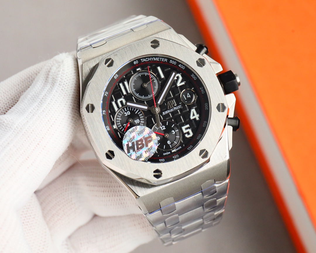 Leather/tape 2050, steel band 2150
HBF FACTORY ?????? Audemars Piguet Royal Oak Offshore Series 26238: The top piece eliminate the fake at first glance "ON the basis of JF FACTORY 's original research and development break the barrier" Break the original 