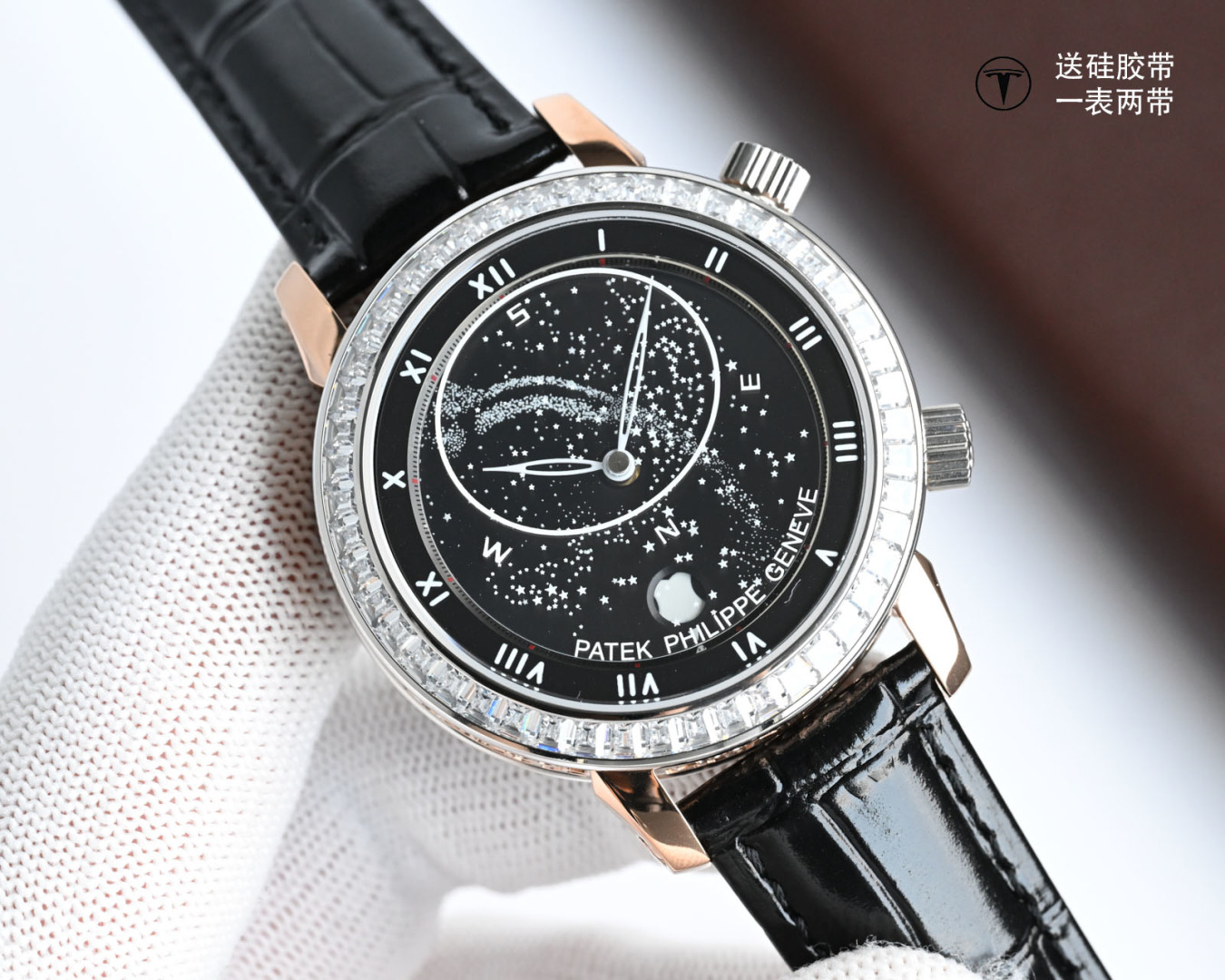 PP. Patek Philippe Starry Sky 5102PR [Take this picture to order and get a pair of tape for free/One watch, two wears/Look cool no matter how you wear it!] The highest version on the market has the same functions and movement as the genuine one, featuring