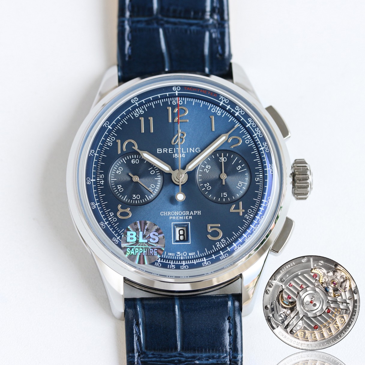 BLS new Breitling B01 CHRONOGRAPH ??R2 42 (PREMIER B01 CHRONOGRAPH 42) In the early 1940s, Willy Breitling was already envisiving the post-war era when practicality would be replaced by unrestrained optimism. He began to design a chronograph watch that wa