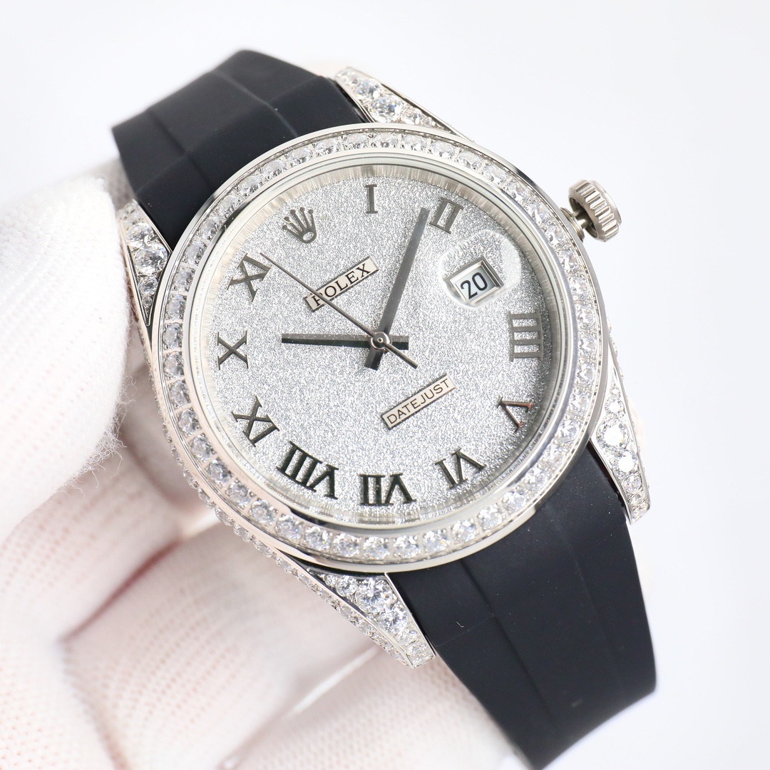 1450
Latest upgrade
The ROLEX Datejust collection is full of luxury styles! Starry sky,
Dial: A brilliant Roman dial that glitters even more under the light.
Craftsmanship: Crafted with 18k nanotechnology and AAA zircon.
Diamond design: Set with diamond b