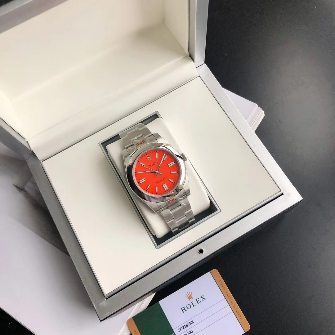 680. [Colorful Man, Oyster Life] AD quality control, three sizes in one strong bestseller [Color] Colorful Candy - 2024 Rolex Oyster Perpetual 41mm, Official synchronized 124300 model perfectly creates original details, once again elevating the essence of