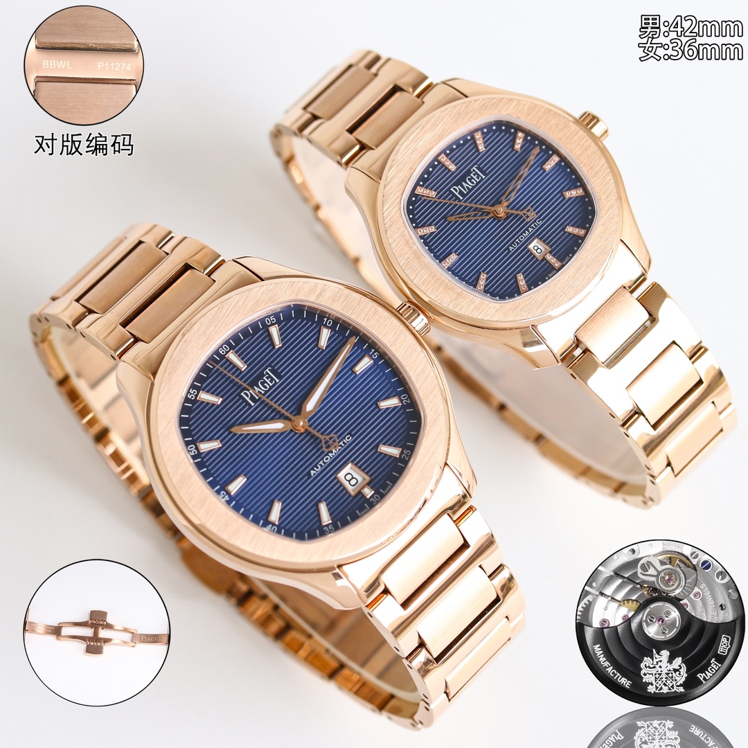 Produced white case 1300 gold case 1350 diamonds ?50 steel strap ?100
TW PIAGET POLO Ultra Thin collection ??R69 couple watches, known as Little Nautilus [Wangchai]! (Piaget Steel King) An elegant sports watch for business or sporty casual. Welcome to com