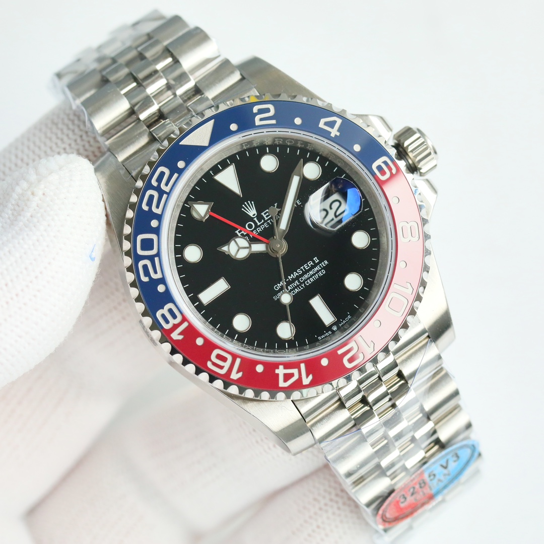 Produced V2 1750 V3 2250
C upgraded V2 ROLEX GMT series ??EA1 latest version 3285 no degree movement, market latest C/Clean, best matched with the original style, original ceramic custom one-piece ceramic bezel, ceramic bezel mouth color matching, one-pie