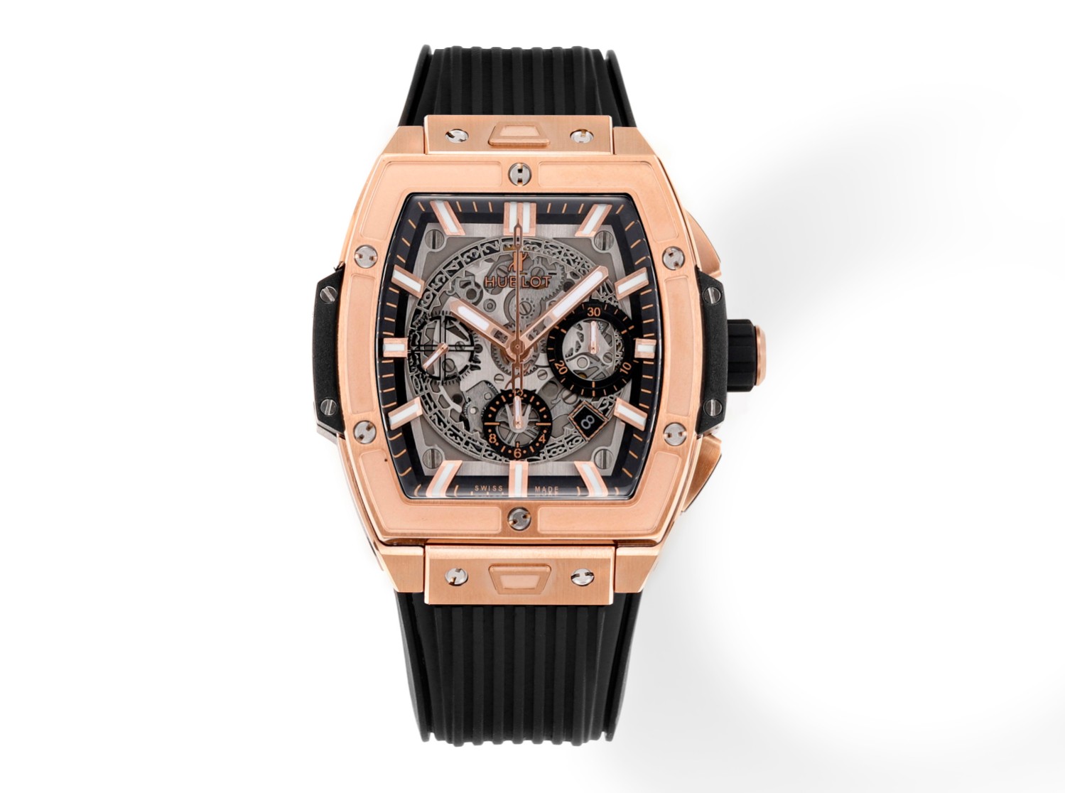 1850 diamonds +200
HUBLOT
Soul BIG BANG collection
Model 642.NX.0170.RX
Inspired by racing, a new Spirit of Big Bang limited edition wristwatch is launched! The watch combines all the iconic elements of the Spirit of Big Bang collection with a new barrel-