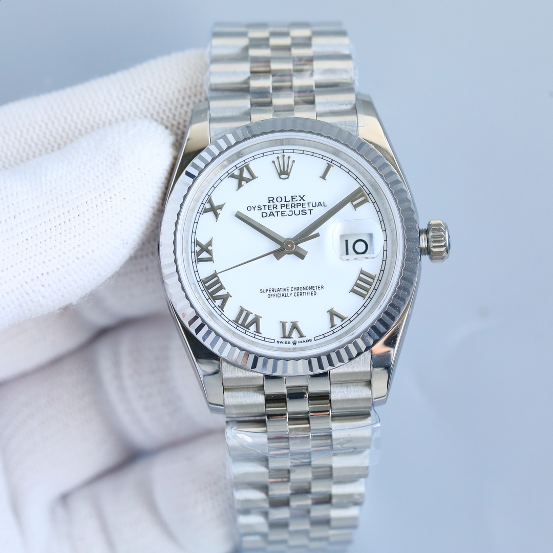 White steel 1500 Intergold 1550 (with diamonds plus 50)
Latest style, highest performance ratio clean factory /C factory Rolex latest release, custom version one watch one code, popular style 36mm diameter datejust
??: Equipped with a 1:1 Super 3235 integ