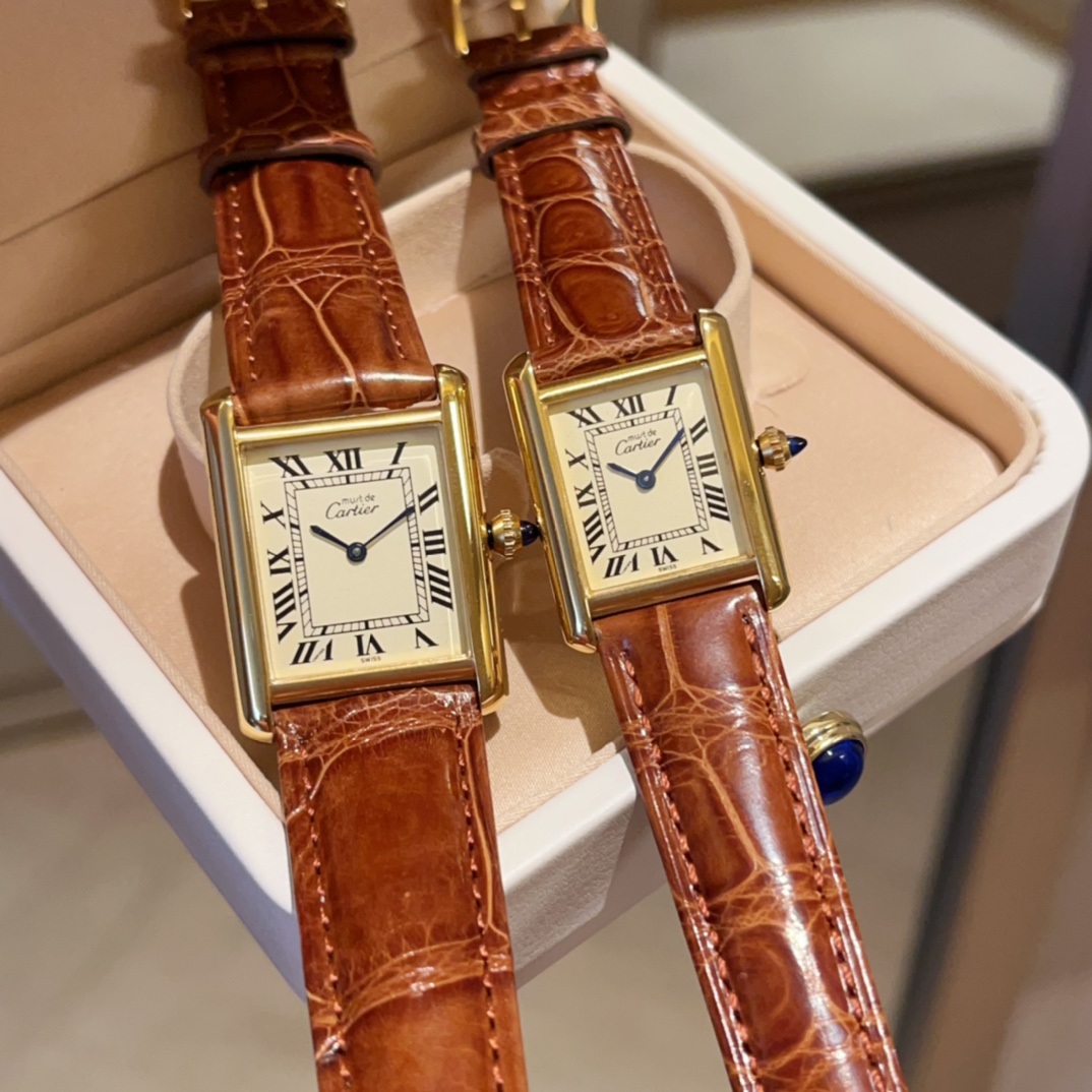 ?? White 600 White Diamond 630 gold ?30
Cartier Tank Tant Must! American River Crocodile leather Haute couture Edition in six colors to choose from Cartier's new TankMust watch in 2021. It Must be a TANK among all the classic Cartier TANK watches, I would