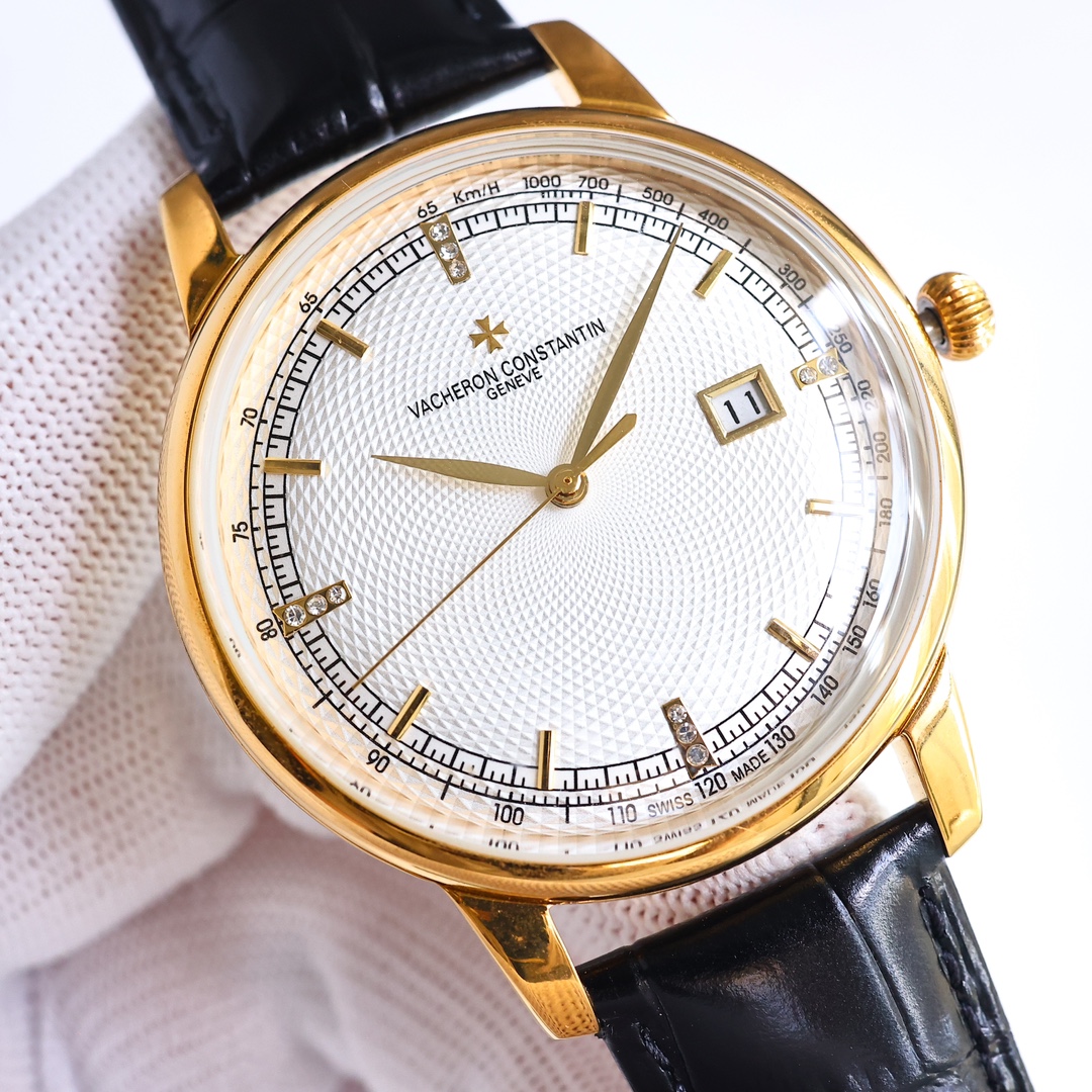 Produced White case 1100 Gold case 1150
Vacheron Constantin VC Heritage Collection upgraded version ??PD2 with original 9015. The pot lid glass makes the watch slimmer, vibrates 28,800 times per hour, improves the arc of the four corners of the case, the 