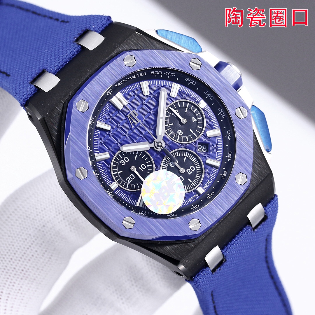 Uniform: 2050
HBF latest Audemars Piguet, ceramic bezel ?? version ?????? Audemars Piguet ??Audemars Piguet Royal Oak Offshore Limited Edition multifunctional Chronograph mechanical watch dimensions 44MM17MM [Bezel] Bezel is the same as the original impor