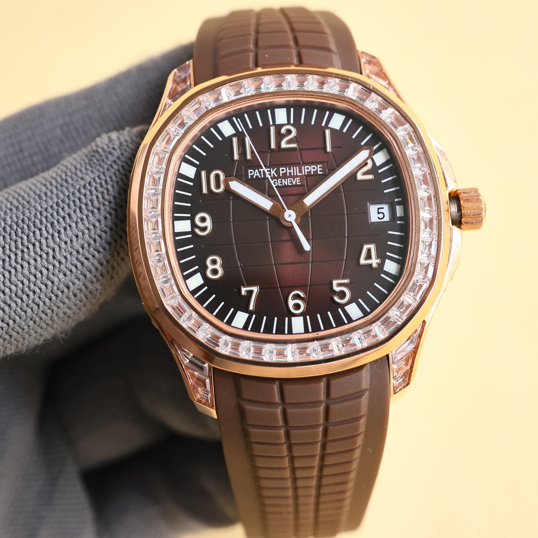 Uniform 2100
Patek Philippe 5167/300G White gold large T-square Full diamond [All T-square diamond watch, not the ordinary version round diamond completely mismatched] Grenade upgrade Full modified D-color T-square Moissanite bezel upgrade set imported D-