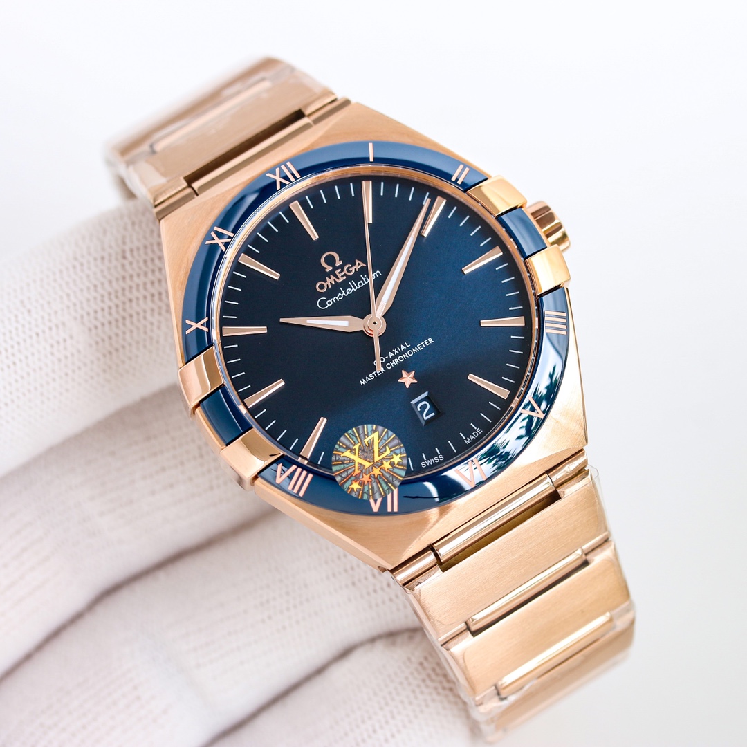 New arrivals: White leather 1100, Gold rose 1150, white steel 1300, All gold, all Rose 1400
2024 's latest bestsellers ??????
Omega Constellation Meteorite Dial fifth generation men's mechanical watch, new original size 41mm! New imported automatic mechan