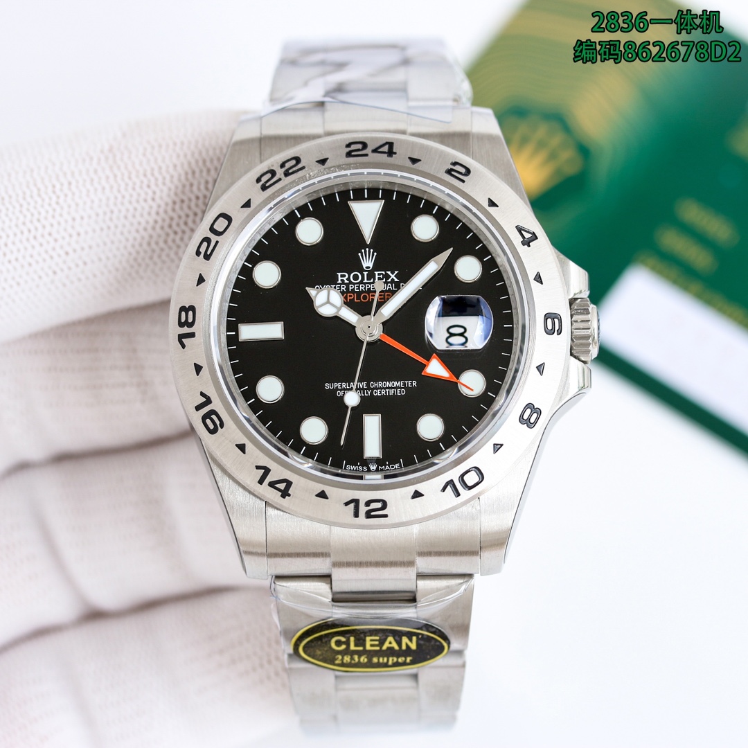 Factory C 1350
clean Factory 's latest model ROLEX ???MK1 Explorer II M226570, three codes in one, with NFC card
Good conscience FACTORY, always upholding high quality, high cost performance, for the benefit of many watch friends!
42mm size, new dial six-