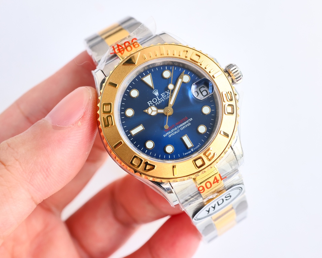 The white shell is 1258, the gold shell is 1300, and the steel glue is the same
Order a Rolex special storage case
yyDS factory upgrade 37mm Yacht Master series correction details
1. Use independent electroplating process, no white spots in dead corners 2