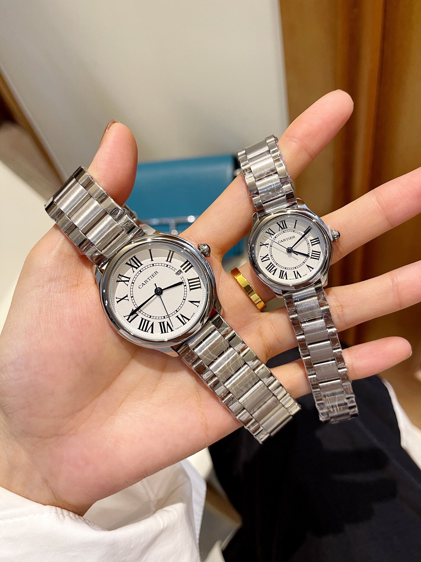 ??85???? Cartier, new, solid steel strap, dial 40mm and 30mm ~ ~