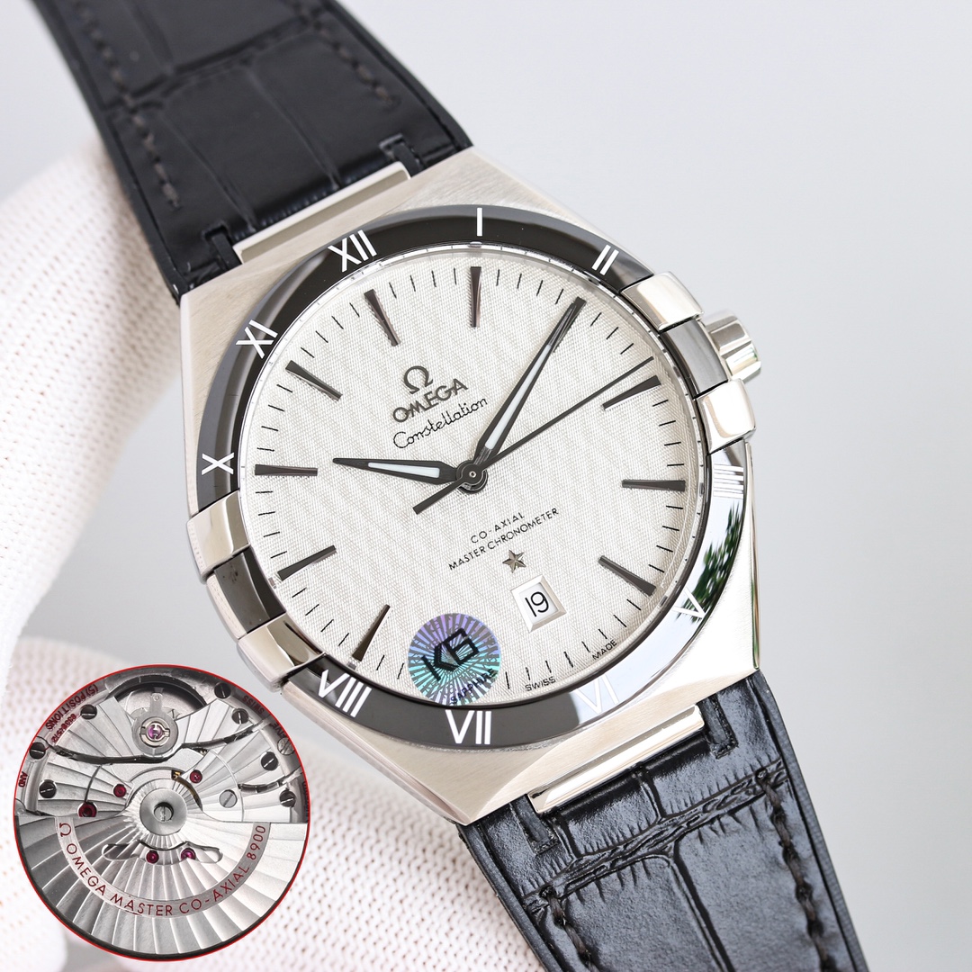 Uniform: 1150
OMEGA Starlight Eternal Constellation Fifth Generation Constellation collection! A new 41MM original size watch! ??OM68
1 Upgraded bezel, original polished imported ceramic bezel, scale with white gold electroplating, durable;
2 ? Half-moon-